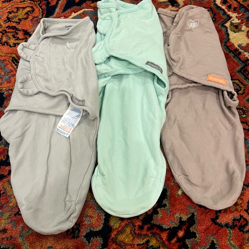 SwaddleMe Baby Wraps in Gray, Mint, and Brown